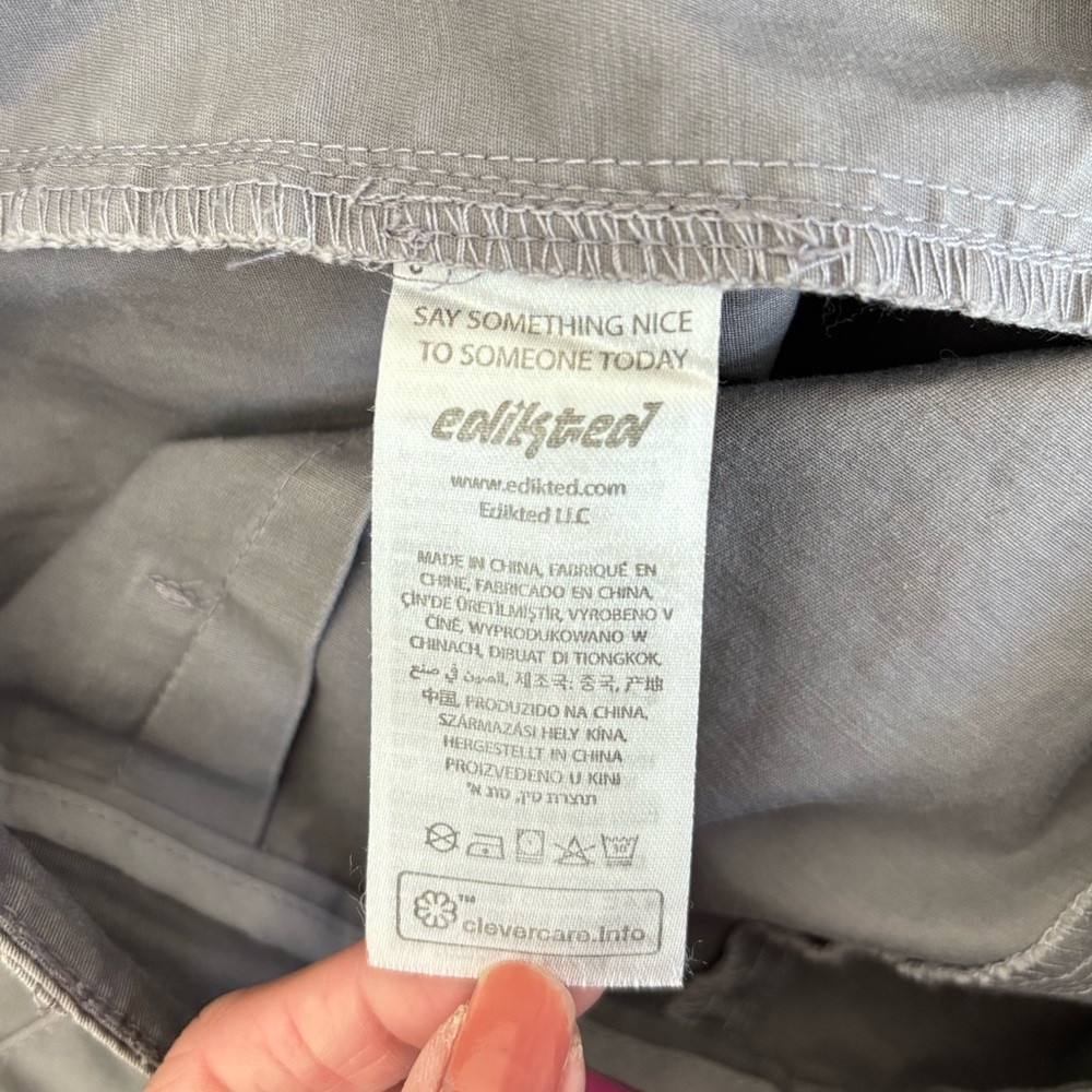 Edikted Zaria Cotton Blend Cargo Pants with Military Style Pockets - Picture 6 of 7